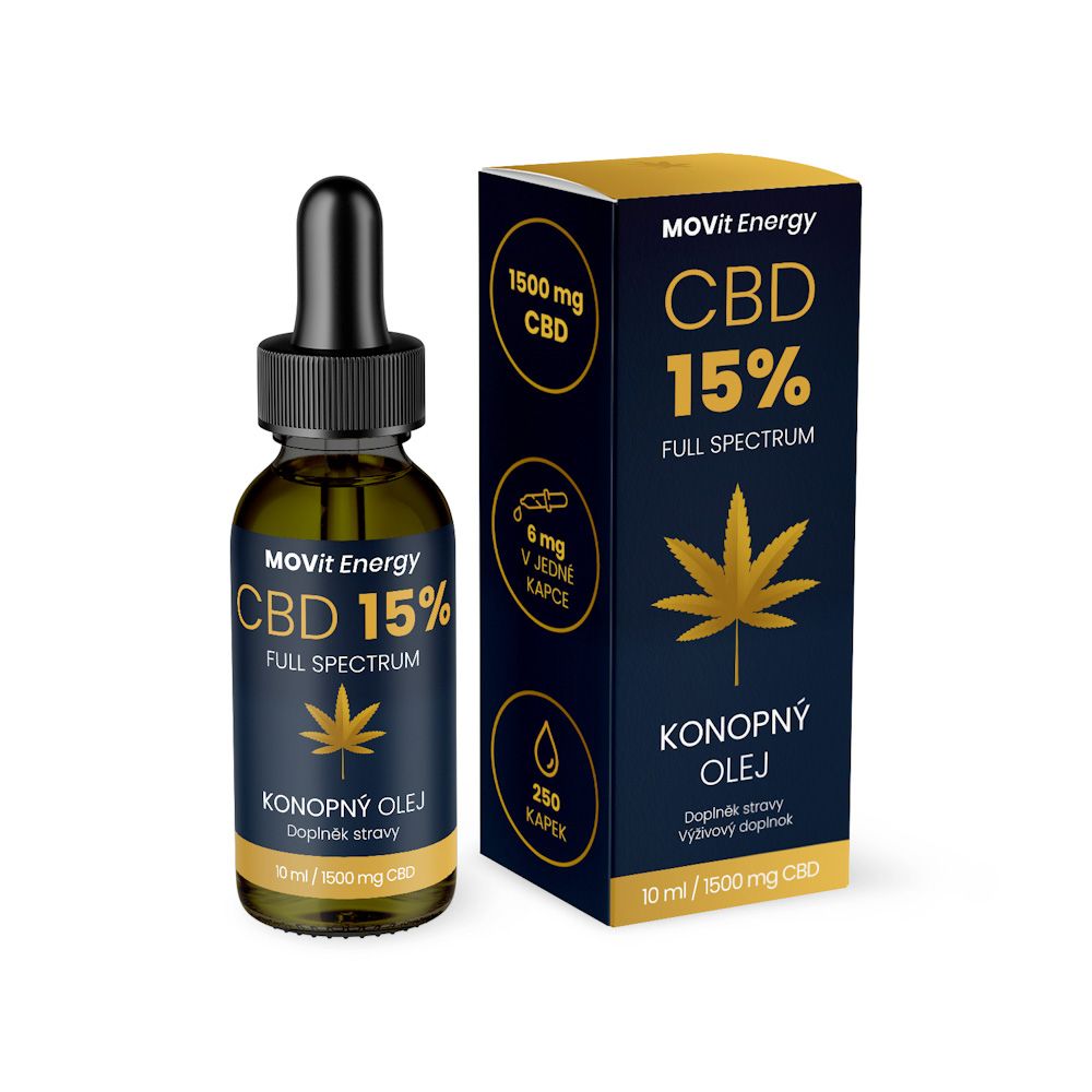 MOVit Energy CBD 15% Full Spectrum konopný olej 10 ml MOVit Energy