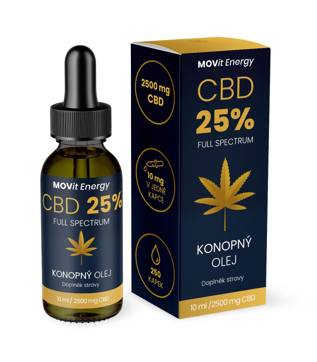 MOVit Energy CBD 25% Full Spectrum konopný olej 10 ml MOVit Energy