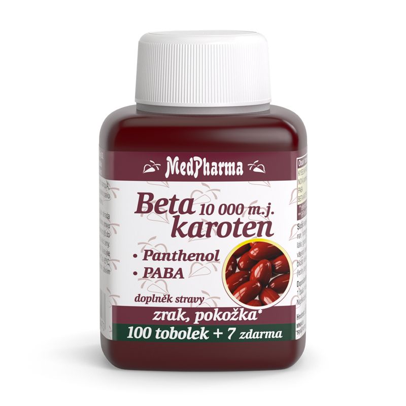 MedPharma Beta karoten 10.000 m.j.+ Panthenol + PABA 107 tobolek MedPharma