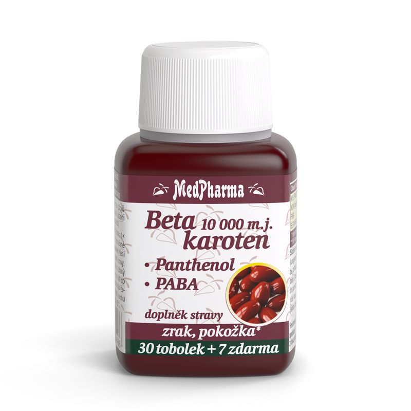 MedPharma Beta karoten 10.000 m.j.+ Panthenol + PABA 37 tobolek MedPharma