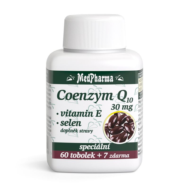 MedPharma Coenzym Q10 30 mg + vitamín E + selen 67 tobolek MedPharma