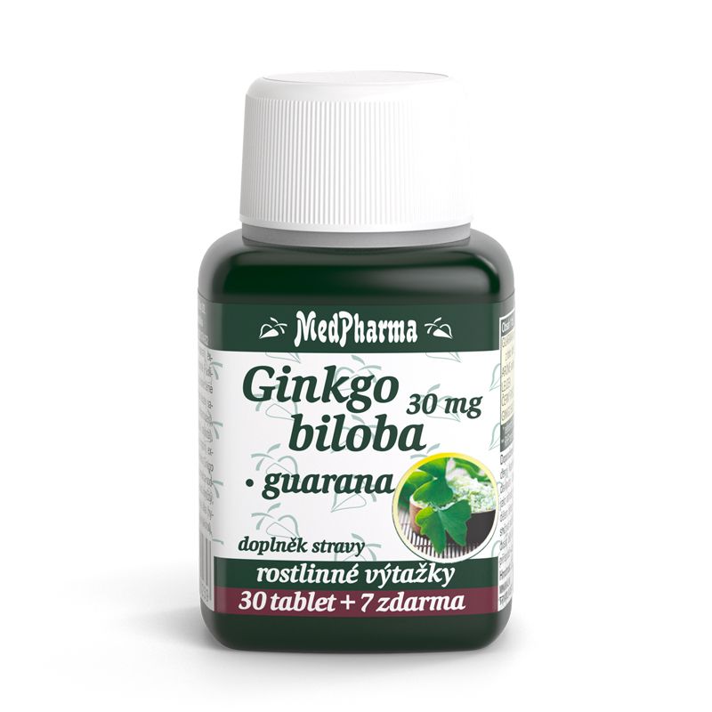 MedPharma Ginkgo biloba 30 mg + Guarana 37 tablet MedPharma