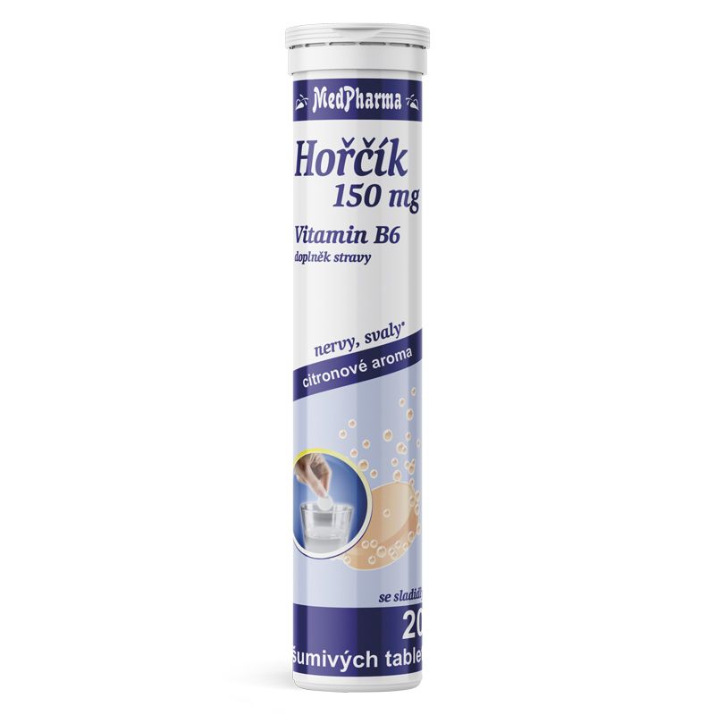 MedPharma Hořčík 150 mg + vitamin B6 20 šumivých tablet MedPharma