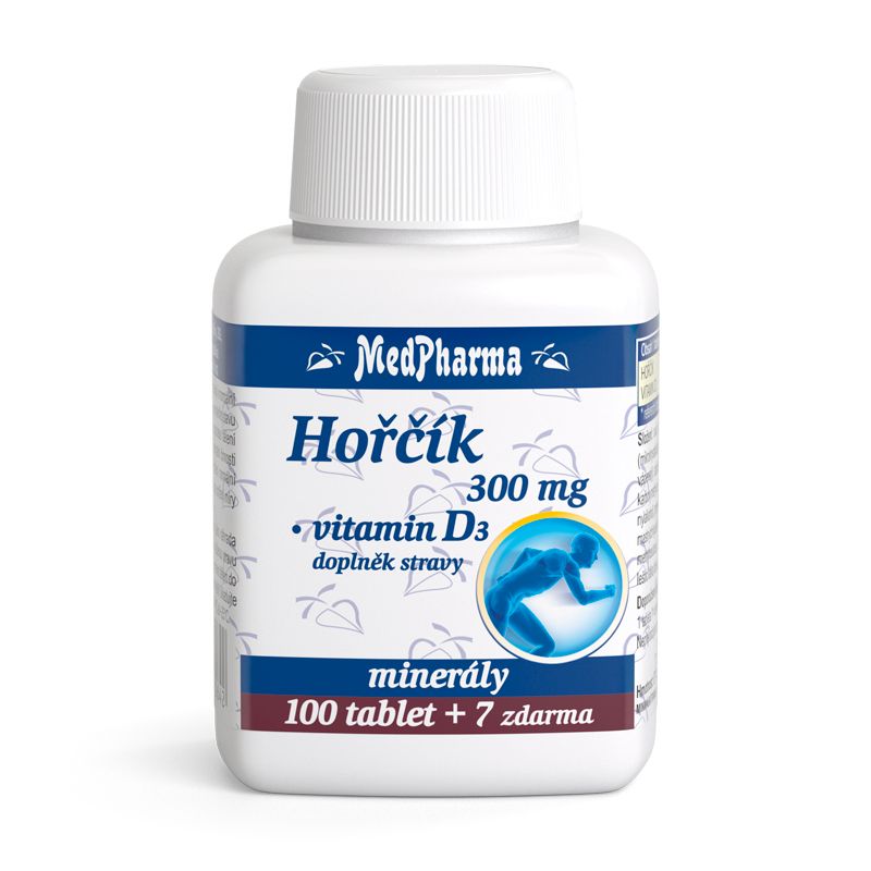 MedPharma Hořčík 300 mg + vitamín D3 107 tablet MedPharma