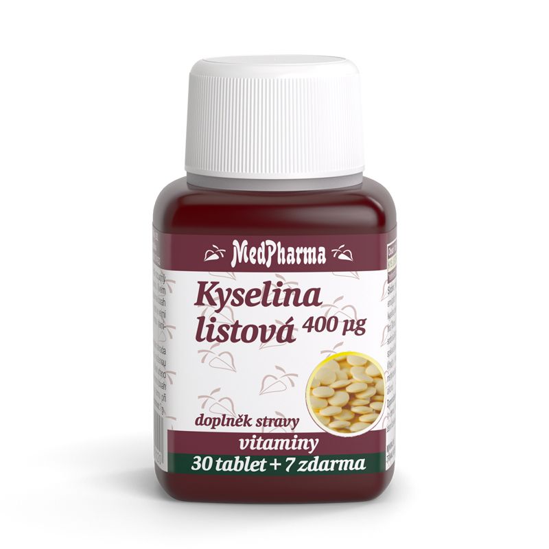 MedPharma Kyselina listová 400 mcg 37 tablet MedPharma