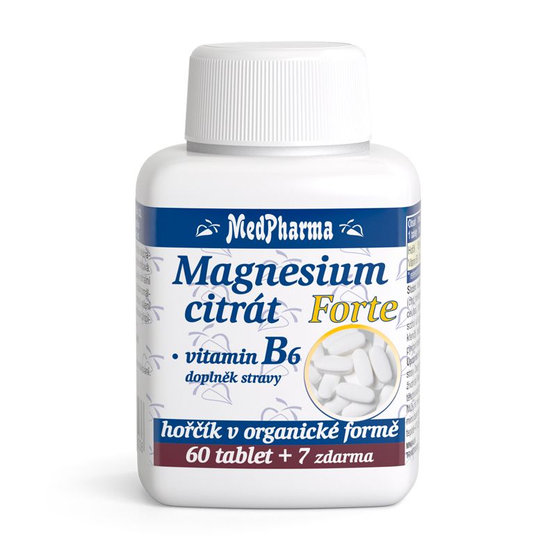 MedPharma Magnesium citrát Forte + vitamin B6 67 tablet MedPharma