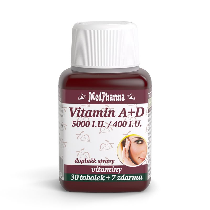 MedPharma Vitamín A+D 5000 I.U./400 I.U. 37 tobolek MedPharma