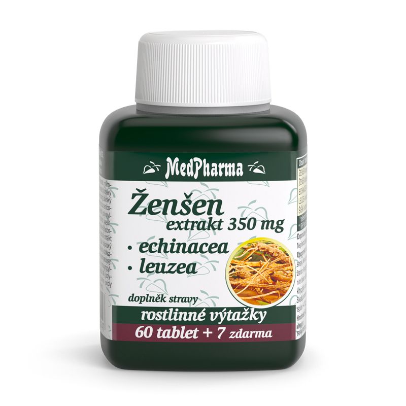 MedPharma Žen-šen 350 mg + Echinacea + Leuzea 67 tablet MedPharma