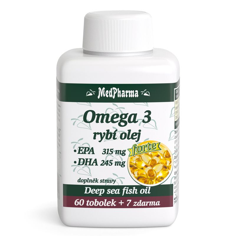 Medpharma Omega 3 rybí olej Forte 67 tobolek MedPharma