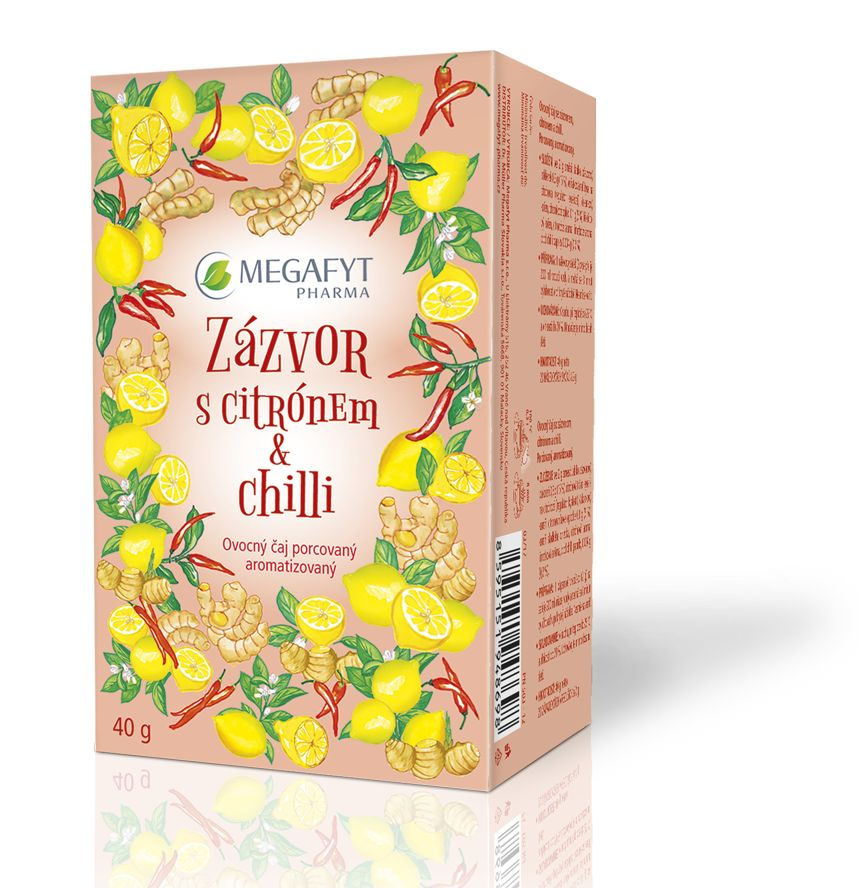 Megafyt Zázvor s citrónem a chilli ovocný čaj porcovaný 20x2 g Megafyt
