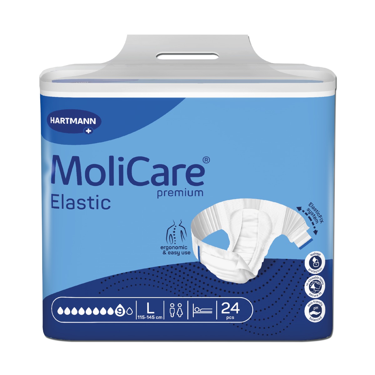 MoliCare Elastic 9 kapek vel. L inkontinenční kalhotky 24 ks MoliCare