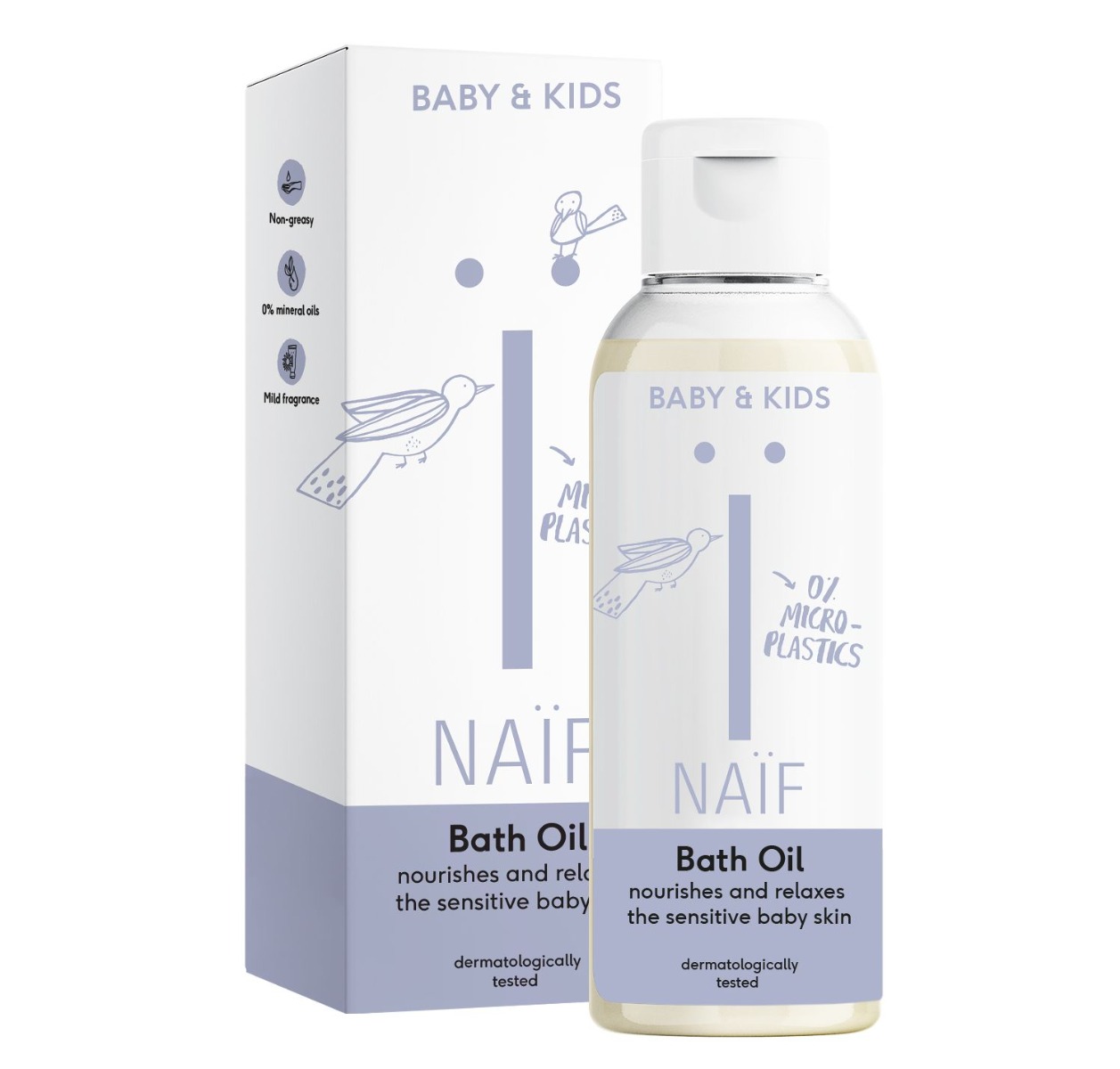 NAIF Mléčný koupelový olej pro děti a miminka 100 ml NAIF