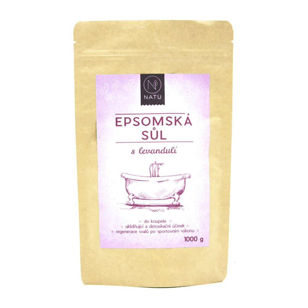 NATU Epsomská sůl s levandulí 1000 g NATU