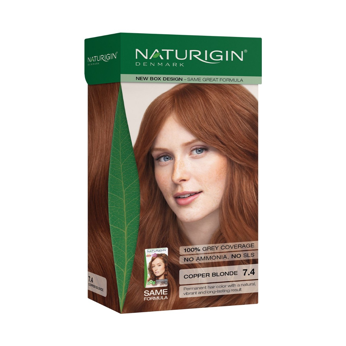NATURIGIN Organic Based 100% Permanent Hair Colours Copper Blonde 7.4 barva na vlasy 115 ml NATURIGIN