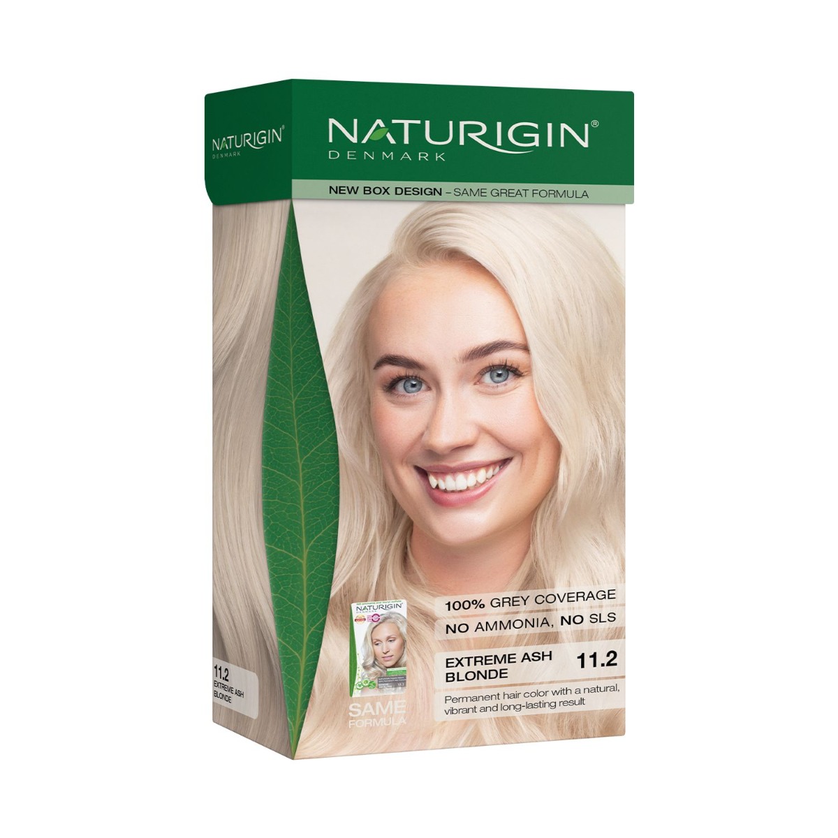 NATURIGIN Organic Based 100% Permanent Hair Colours Extreme Ash Blond 11.2 barva na vlasy 115 ml NATURIGIN