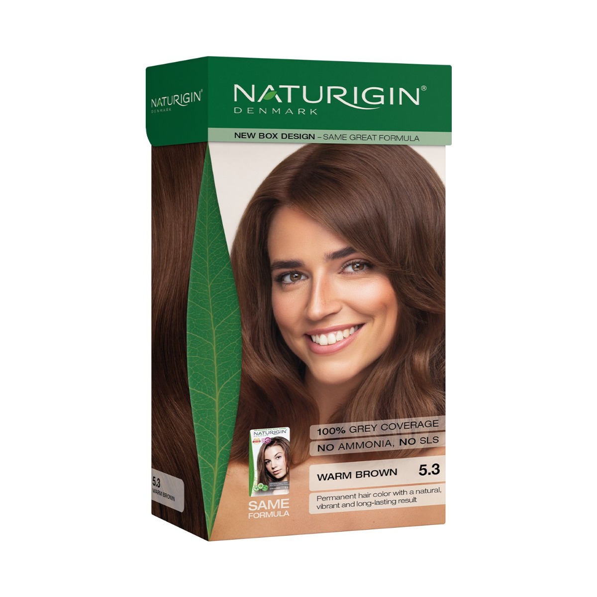 NATURIGIN Organic Based 100% Permanent Hair Colours Warm Brown 5.3 barva na vlasy 115 ml NATURIGIN