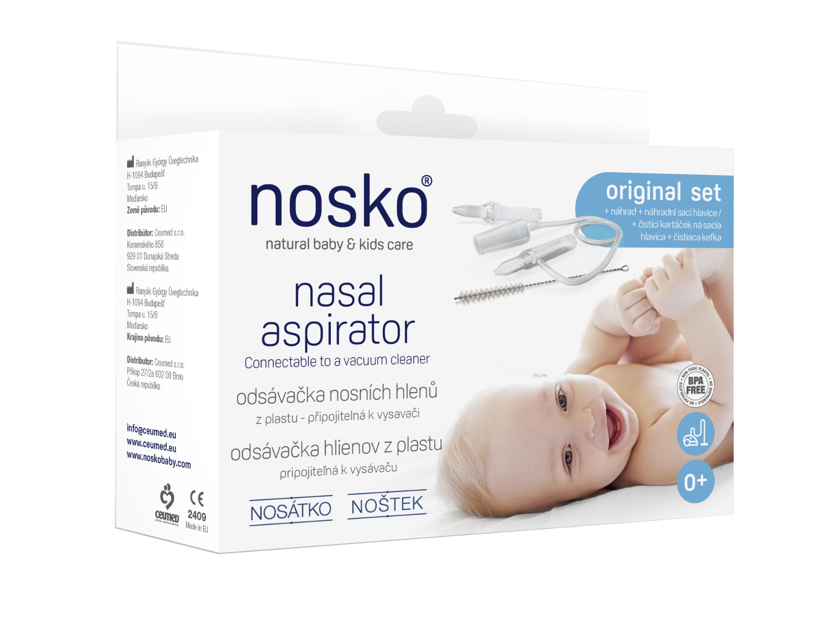 Nosátko Odsávačka nosních hlenů z plastu sada Nosátko