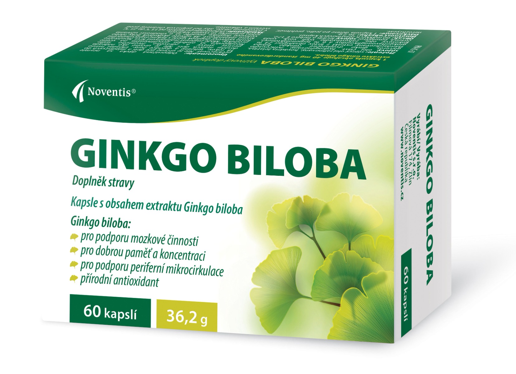 Noventis Ginkgo Biloba 40 mg 60 kapslí Noventis