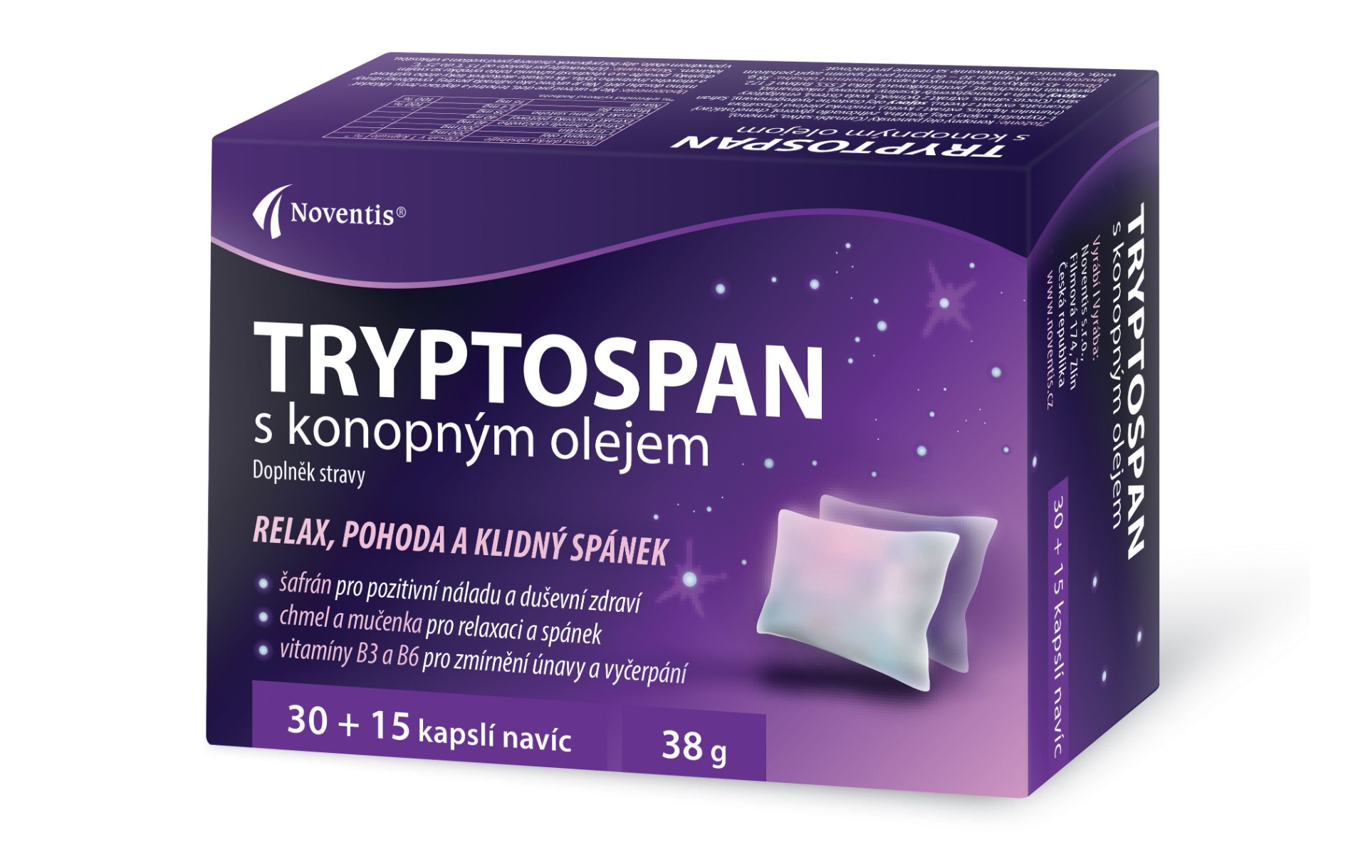 Noventis Tryptospan s konopným olejem 30+15 kapslí Noventis