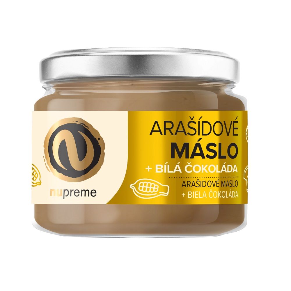 Nupreme Arašídový krém s bílou čokoládou 220 g Nupreme