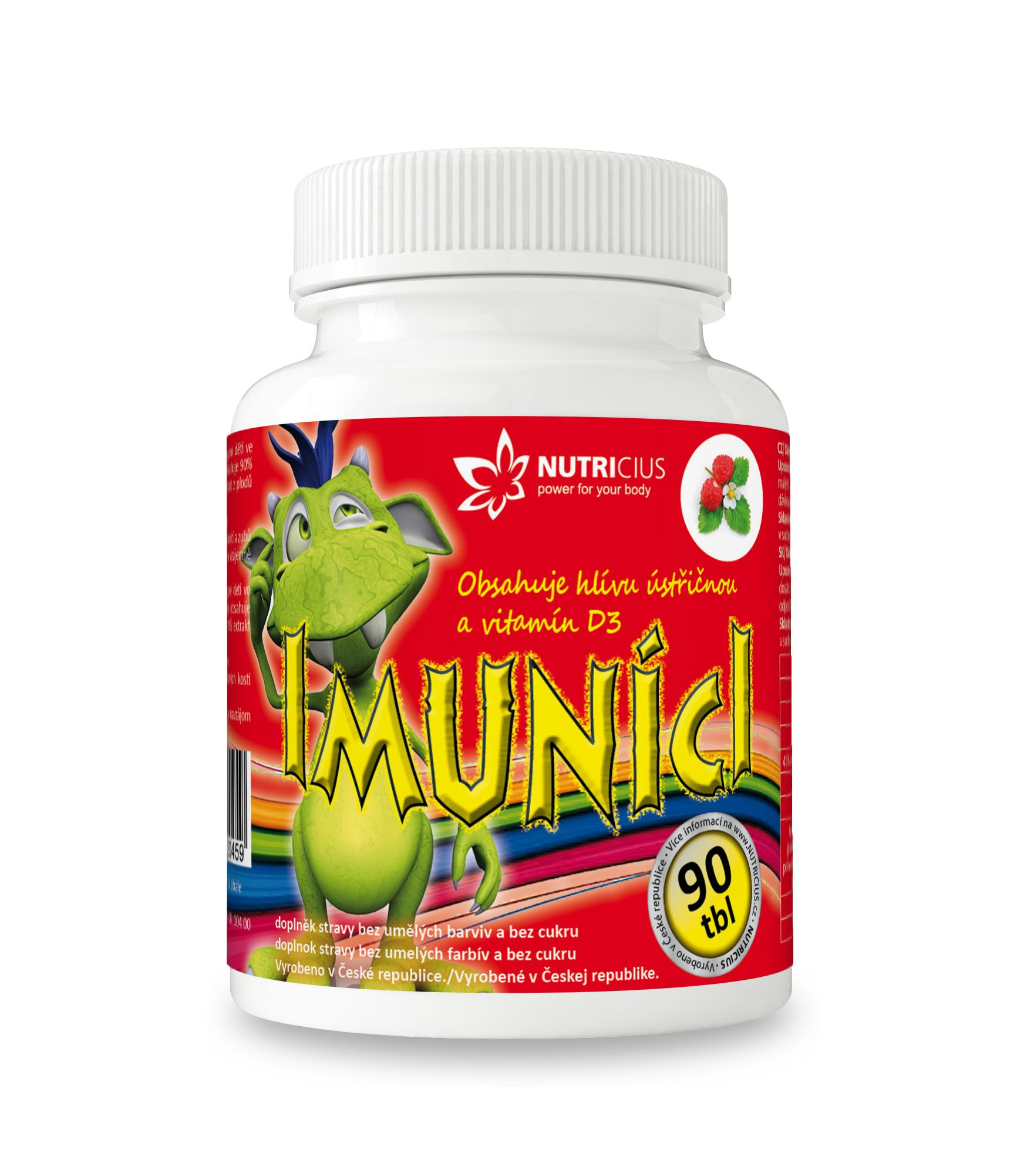 Nutricius Imuníci Hlíva ústřičná s vitaminem D pro děti 90 cucacích tablet Nutricius