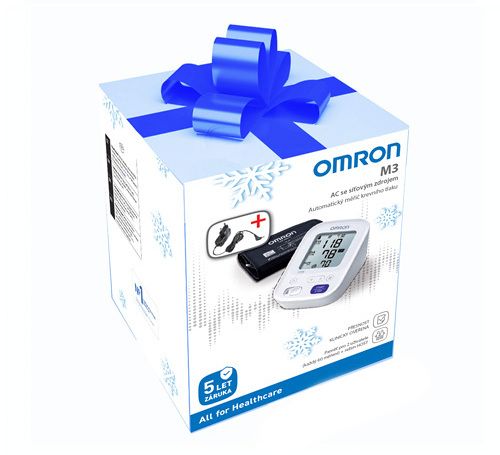 Omron M3 AC digitální tonometr + síťový zdroj Omron