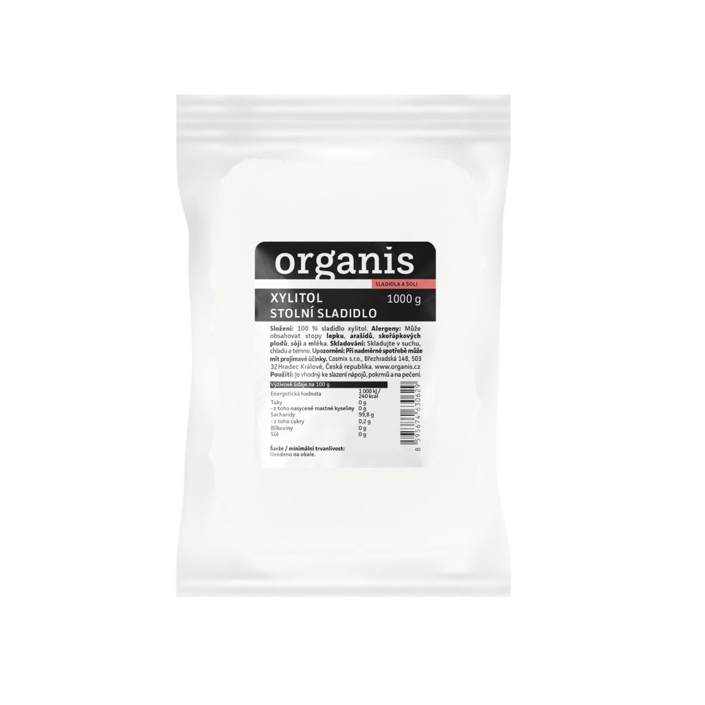 Organis Xylitol březový cukr 1000 g Organis