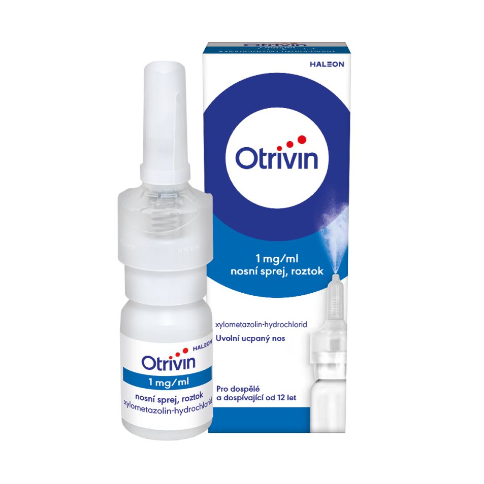 Otrivin Nosní sprej s dávkovačem 1 mg/ml roztok 10 ml Otrivin