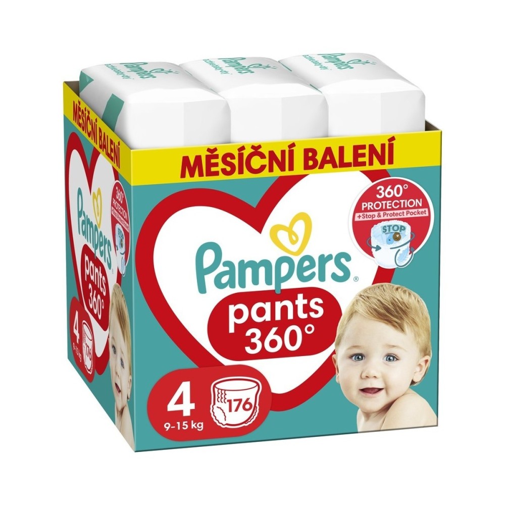 Pampers Pants vel. 4 Monthly Pack 9-15 kg plenkové kalhotky 176 ks Pampers