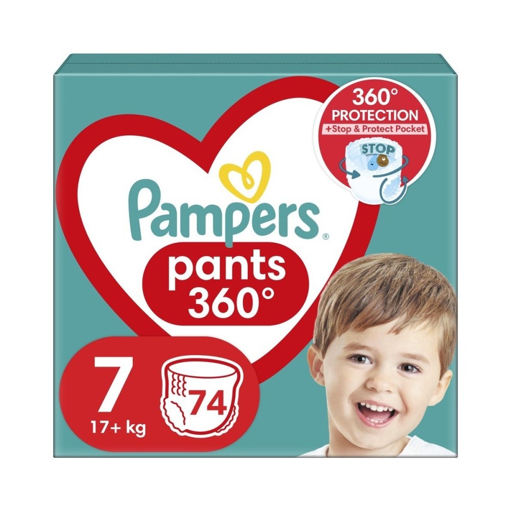 Pampers Pants vel. 7 Mega Pack 17+ kg plenkové kalhotky 74 ks Pampers