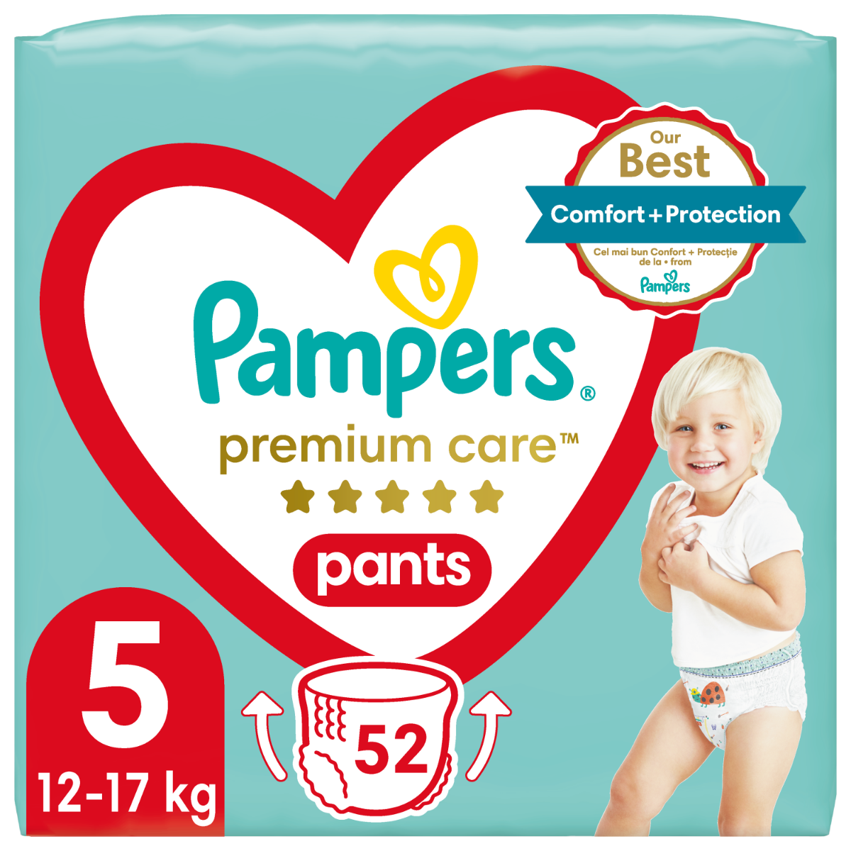 Pampers Premium Care Pants vel. 5 dětské plenkové kalhotky 52 ks Pampers
