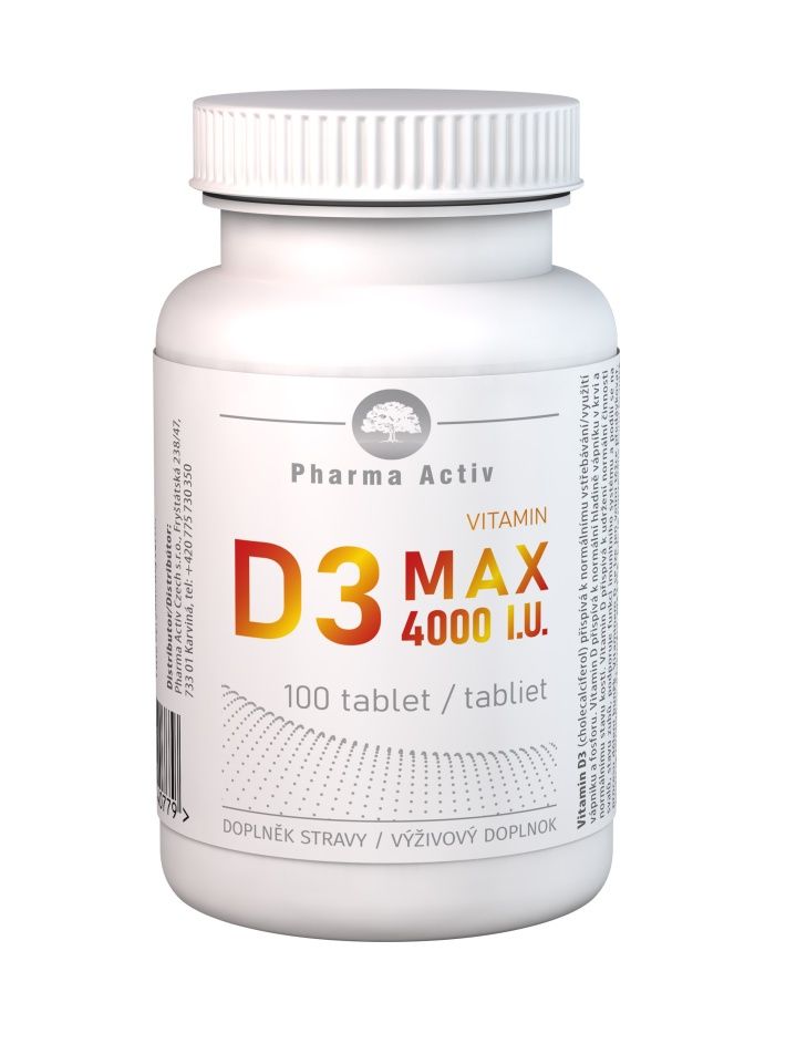 Pharma Activ Vitamin D3 MAX 4000 I.U. 100 tablet Pharma Activ