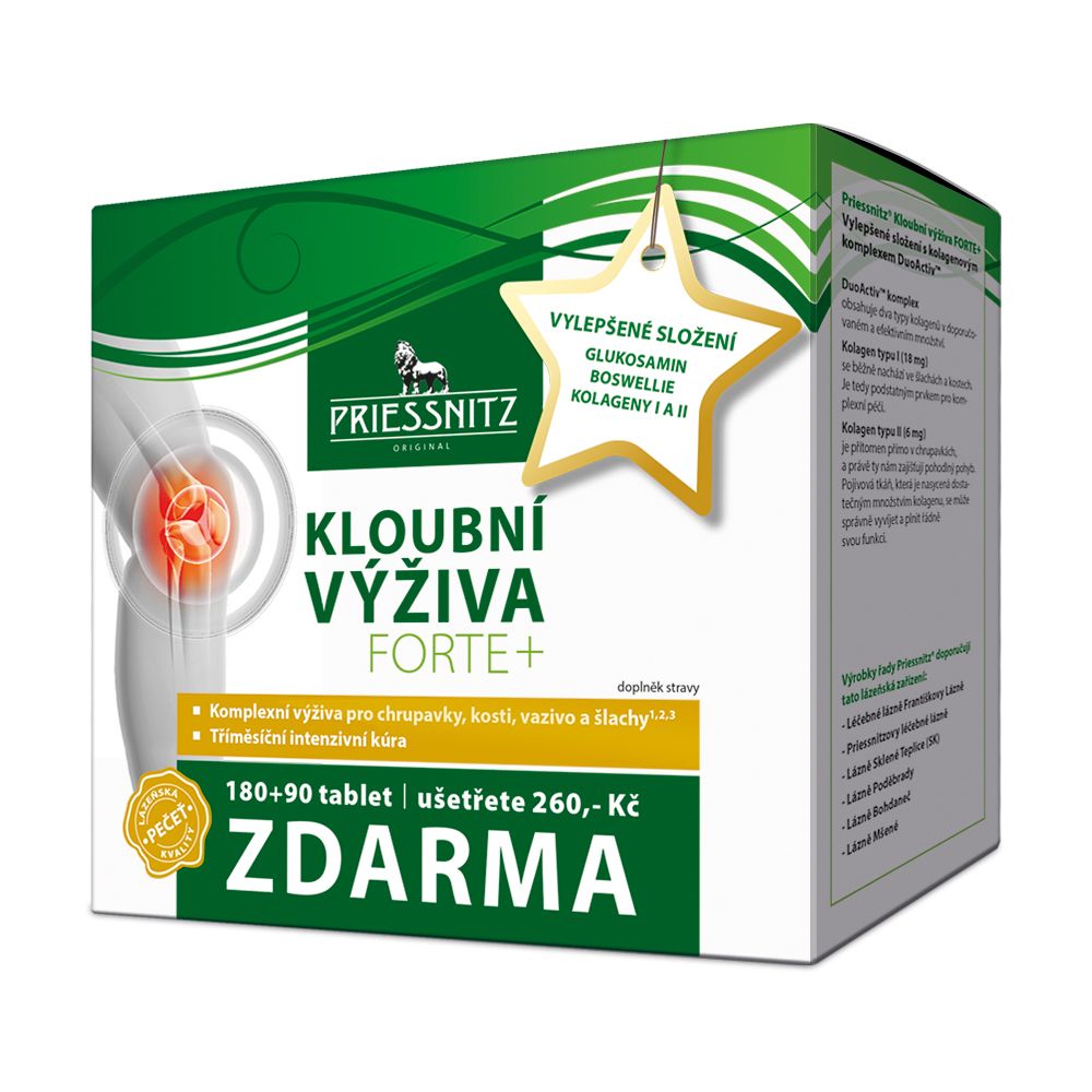 Priessnitz Kloubní výživa Forte + kolageny 180+90 tablet Priessnitz