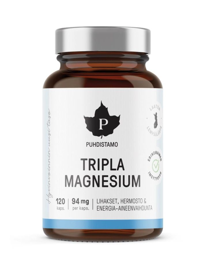 Puhdistamo Triple Magnesium 120 kapslí Puhdistamo