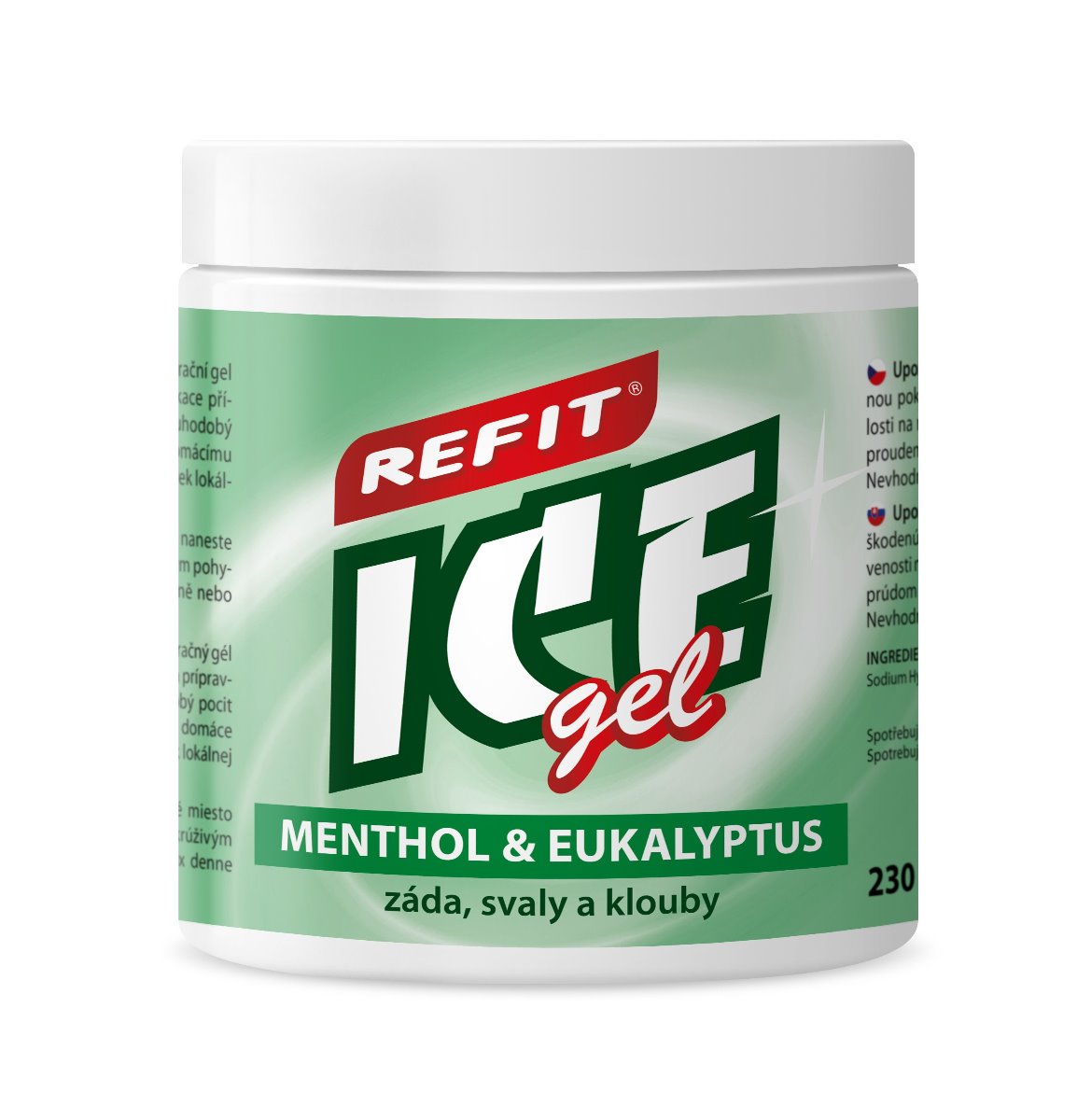 Refit Ice Masážní gel s mentholem a eukalyptem 230 ml Refit