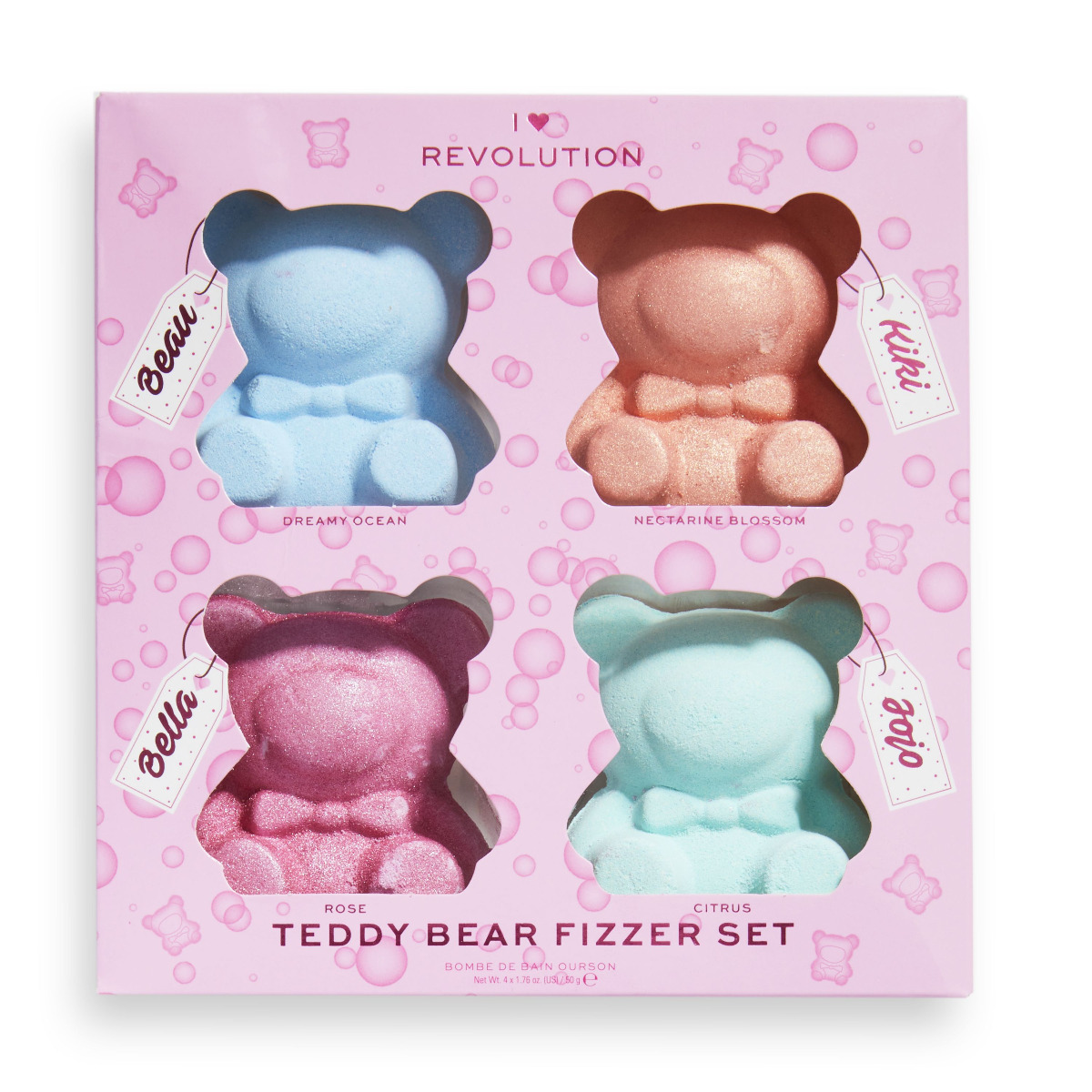 Revolution I Heart Teddy Bear Fizzer sada bomb do koupele 3 ks Revolution I Heart