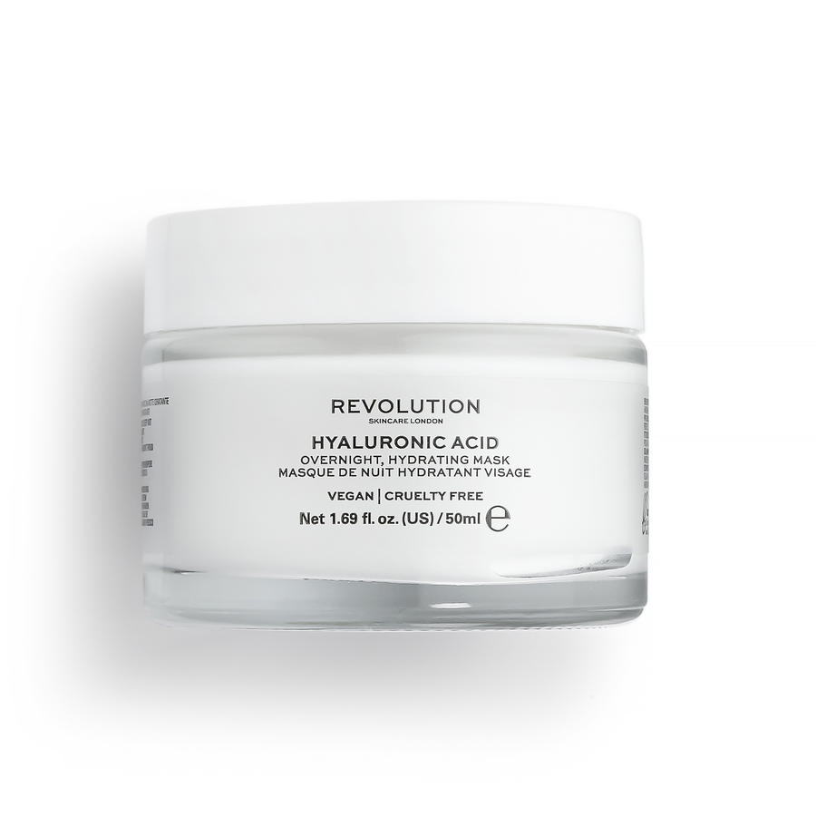 Revolution Skincare Hyaluronic Acid Overnight Hydrating maska na obličej 50 ml Revolution Skincare