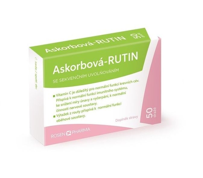 Rosen Askorbová RUTIN 50 dražé Rosen