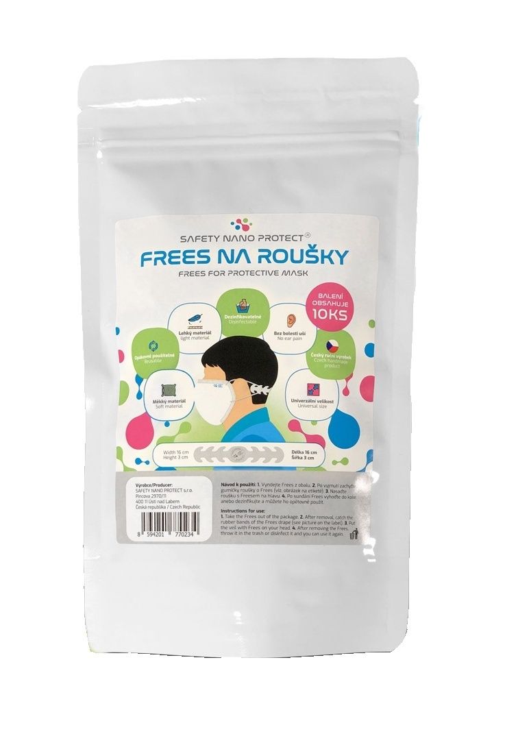 SAFETY NANO PROTECT FREES Spona na roušky a respirátory 10 ks SAFETY NANO PROTECT
