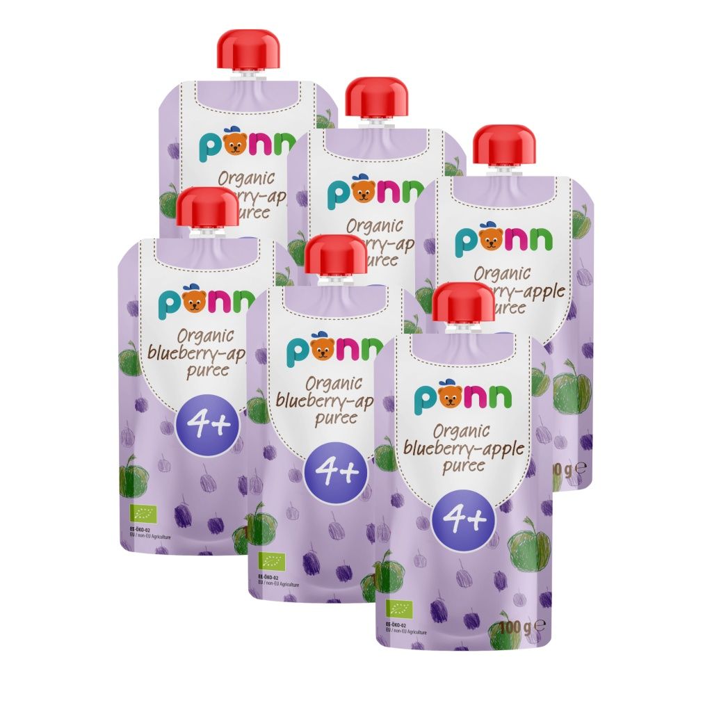 SALVEST Põnn BIO Jablko s borůvkami 6x100 g SALVEST