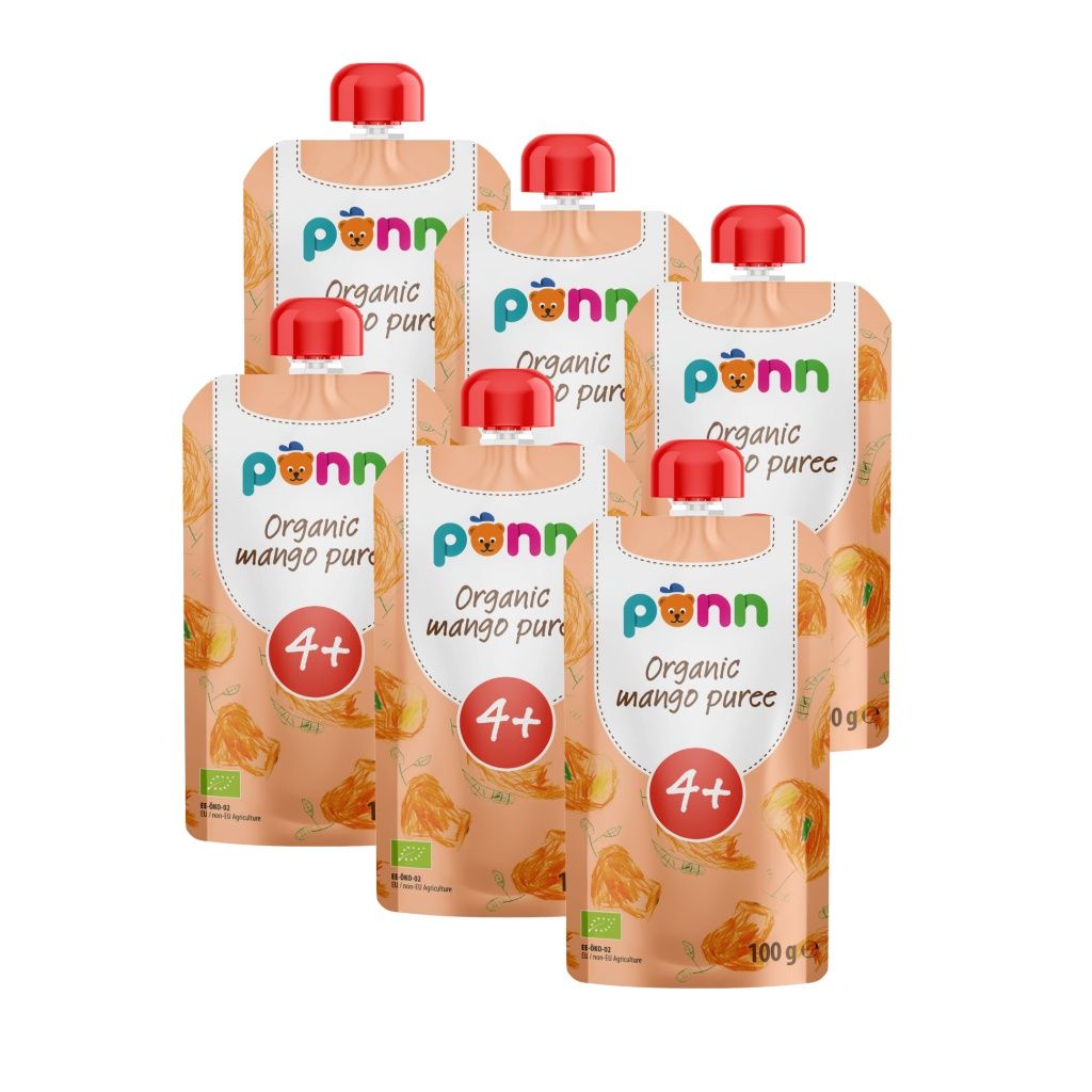 SALVEST Põnn BIO Mango 100% 6x100 g SALVEST