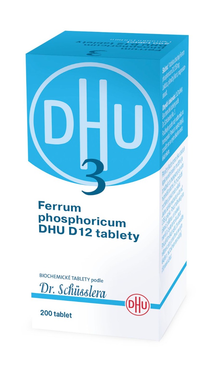 Schüsslerovy soli Ferrum phosphoricum DHU D12 200 tablet Schüsslerovy soli