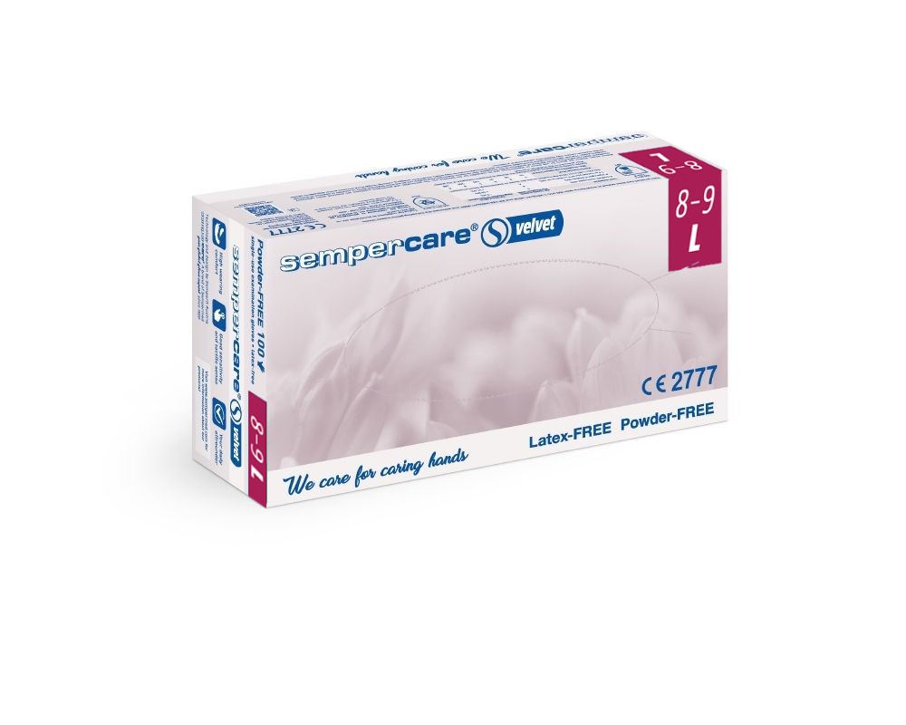 Sempercare Nitril Velvet Jednorázové rukavice vel. L 200 ks Sempercare
