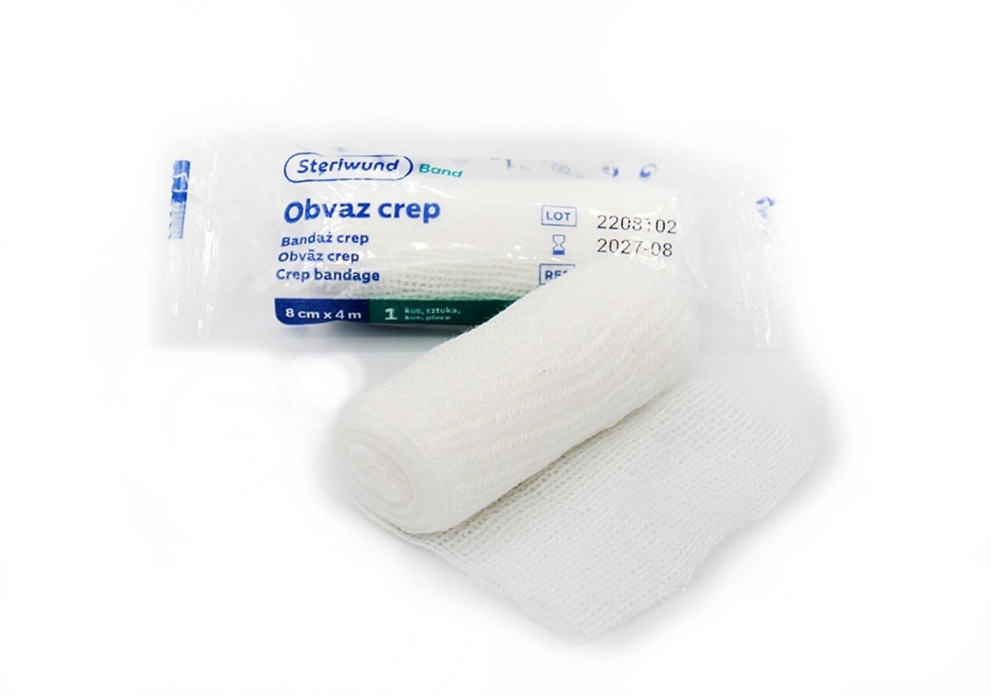 Steriwund Obinadlo elastické fixační 8 cm x 4 m 1 ks Steriwund