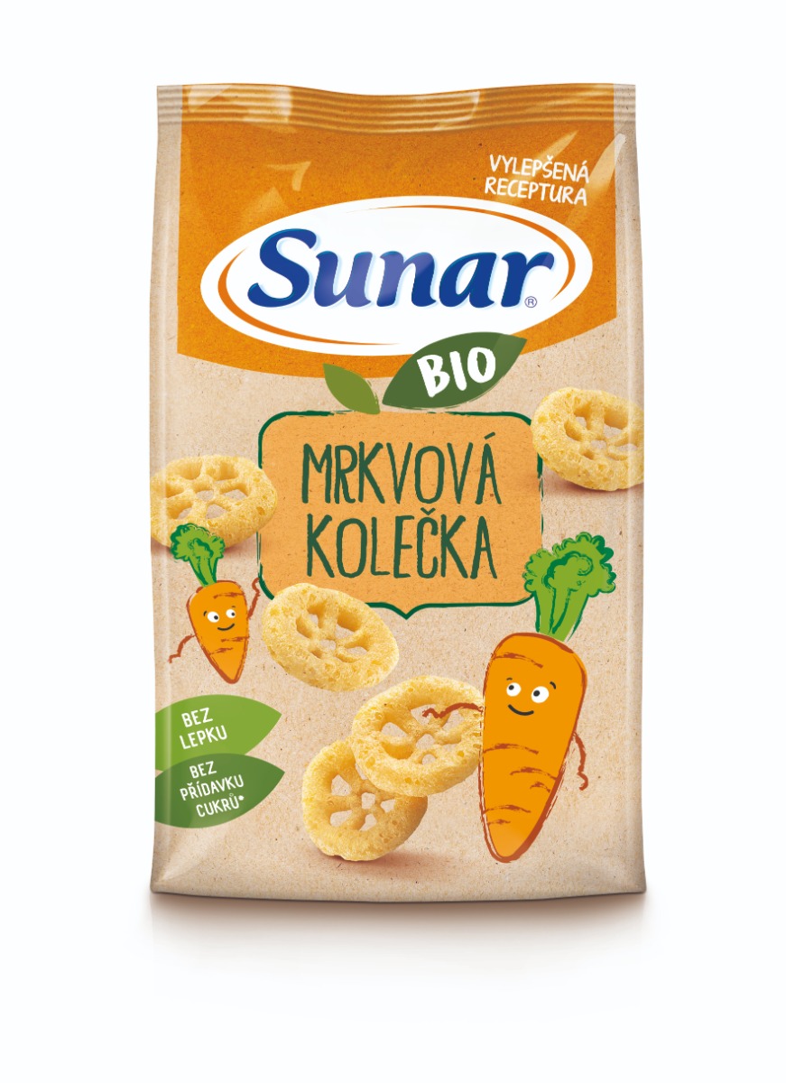 Sunar BIO Mrkvová kolečka křupky 45 g Sunar