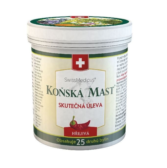 SwissMedicus Koňská mast hřejivá 500 ml SwissMedicus