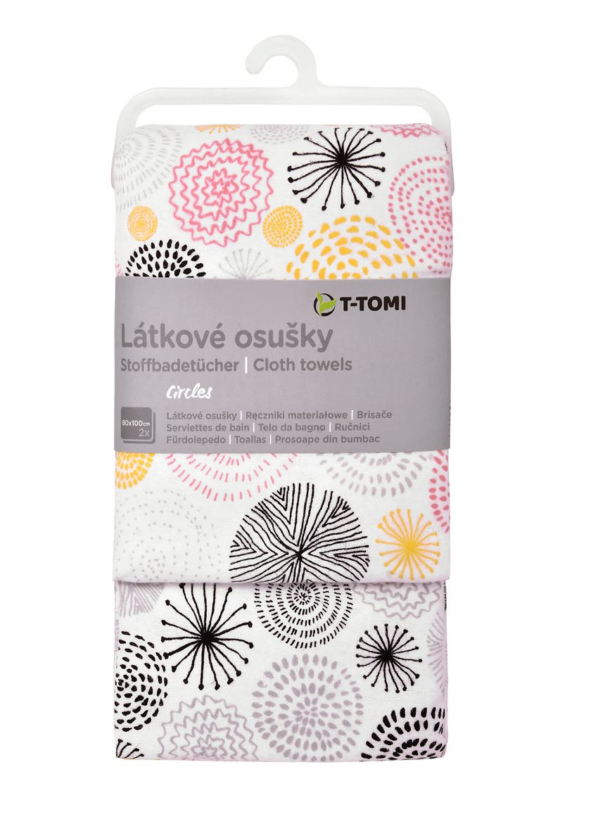 T-tomi Látkové osušky 2 ks circles T-tomi
