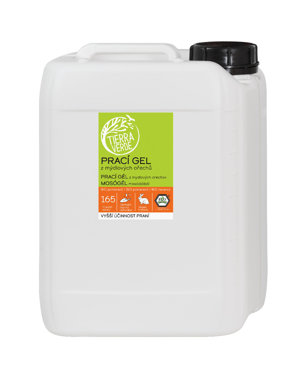 Tierra Verde Prací gel Pomeranč kanystr 5 l Tierra Verde