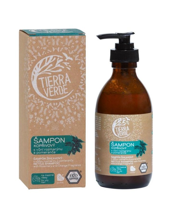 Tierra Verde Šampon kopřivový s vůní rozmarýnu a pomeranče 230 ml Tierra Verde