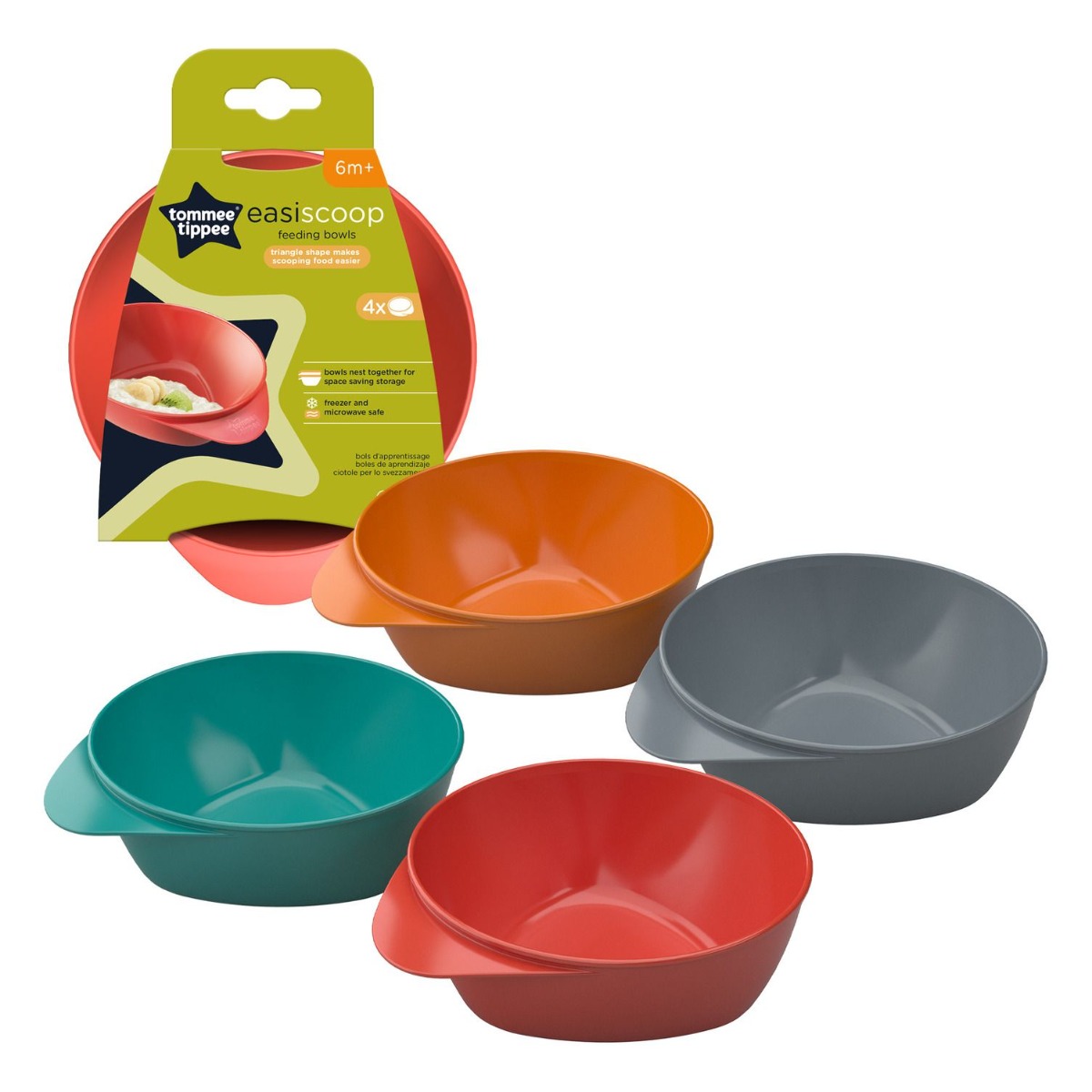 Tommee Tippee Easy Scoop Misky pro snadné nabírání 6m+ 4 ks Tommee Tippee